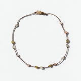 Mixed Rustic Diamond Cube Station Cord Bracelet