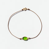 Oval Chrome Diopside Cord Bracelet