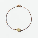 Oval Linen Sapphire Cord Bracelet