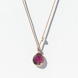 Oval Watermelon Tourmaline Necklace