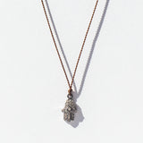 Pave Diamond Hamsa Cord Necklace