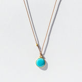 Round Turquoise Cord Necklace