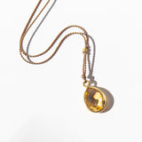 Teardrop Citrine Cord Necklace