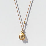 Teardrop Citrine Cord Necklace