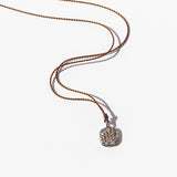 Tiny Pavé Diamond Square Cord Necklace