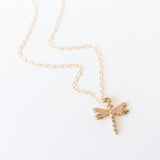 Dragonfly Necklace with Diamonds