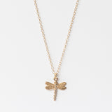 Dragonfly Necklace with Diamonds