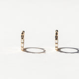Baguette Diamond Hinged Huggie Hoop Earrings