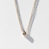 Bezel-Set Teardrop Diamond Necklace