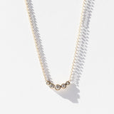 Five Graduated Diamond Bezel Necklace