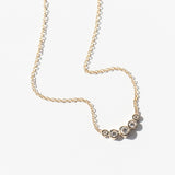 Five Graduated Diamond Bezel Necklace
