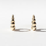 Graduated Bead Huggie Hoop Earrings