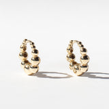 Graduated Bead Huggie Hoop Earrings