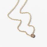 Itty Bitty Circle Necklace with Single Diamond