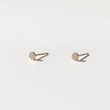 Itty Bitty Pavé Diamond Disc Stud Earring