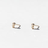 Mixed Bezel and Prong Diamond Stud Earrings