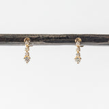 Short Diamond Tennis Drop Earrings