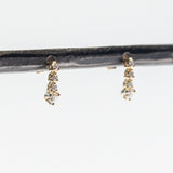 Short Diamond Tennis Drop Earrings