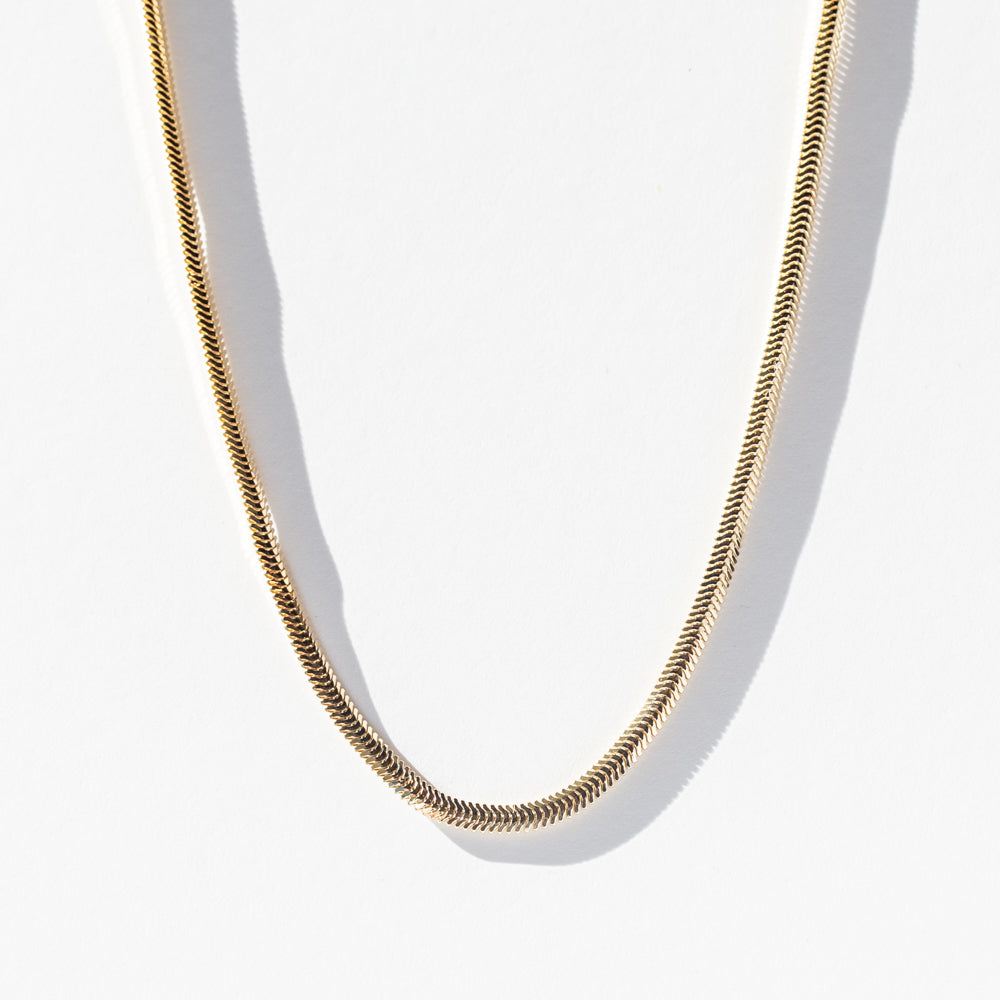 Small Oval Snake Chain Necklace