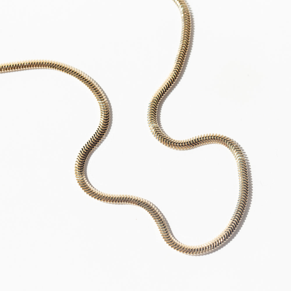 Small Oval Snake Chain Necklace