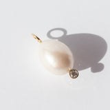 Baroque Pearl Diamond Droplet Charm