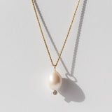 Baroque Pearl Diamond Droplet Charm