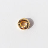 Cruller Donut Gold Rondelle Bead Charm