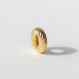 Cruller Donut Gold Rondelle Bead Charm