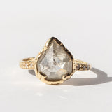 Guardian Salt and Pepper Pear-Cut Diamond Ring