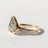 Guardian Salt and Pepper Pear-Cut Diamond Ring