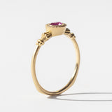 Engraved Oval Pink Sapphire Ring