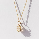 Pear Moonstone Basket Charm