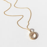Diamond Circle Pane Necklace