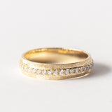 Wide Three-Step Diamond Eternity Band
