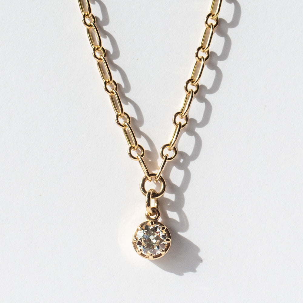 Polly Solitaire Diamond Drop Necklace