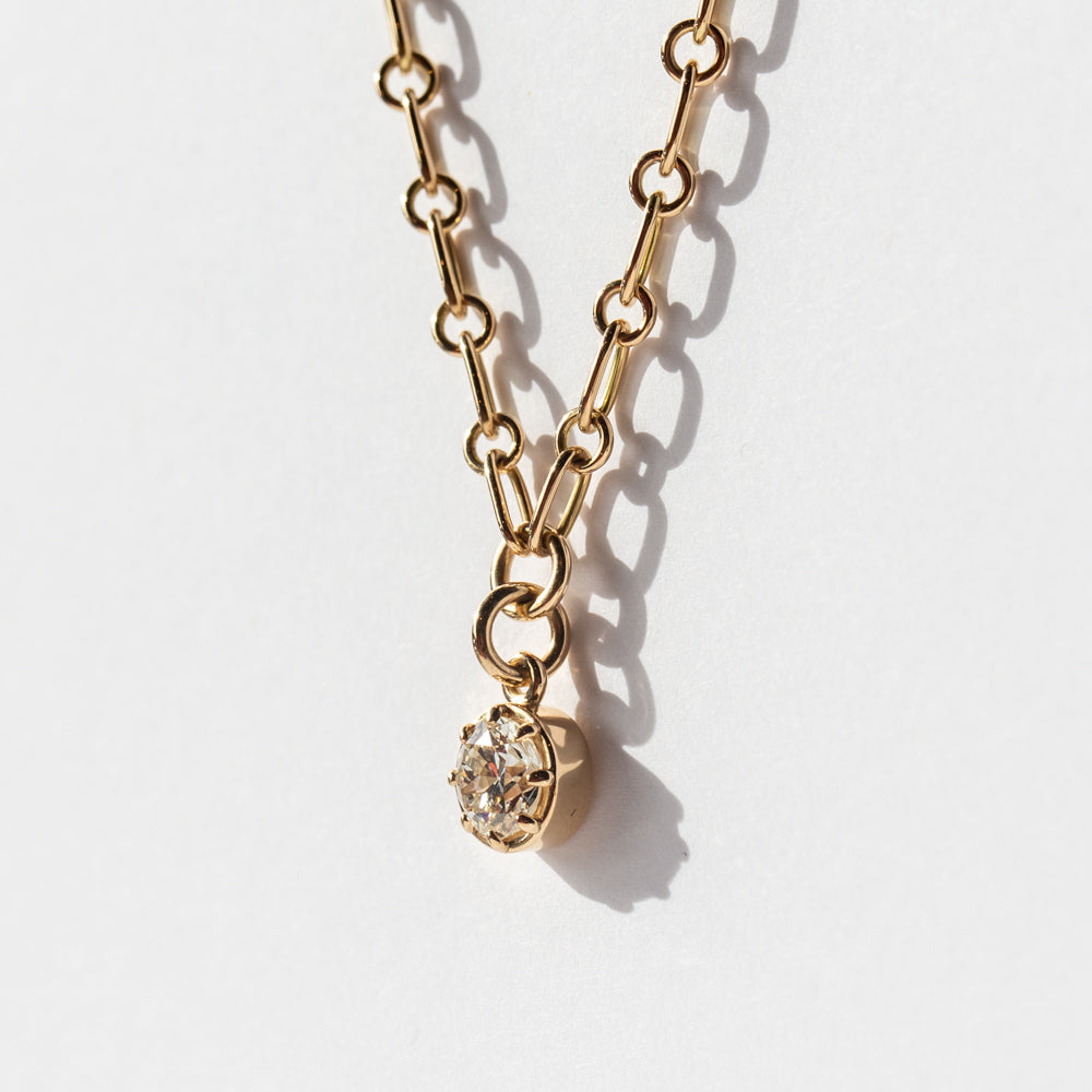 Polly Solitaire Diamond Drop Necklace