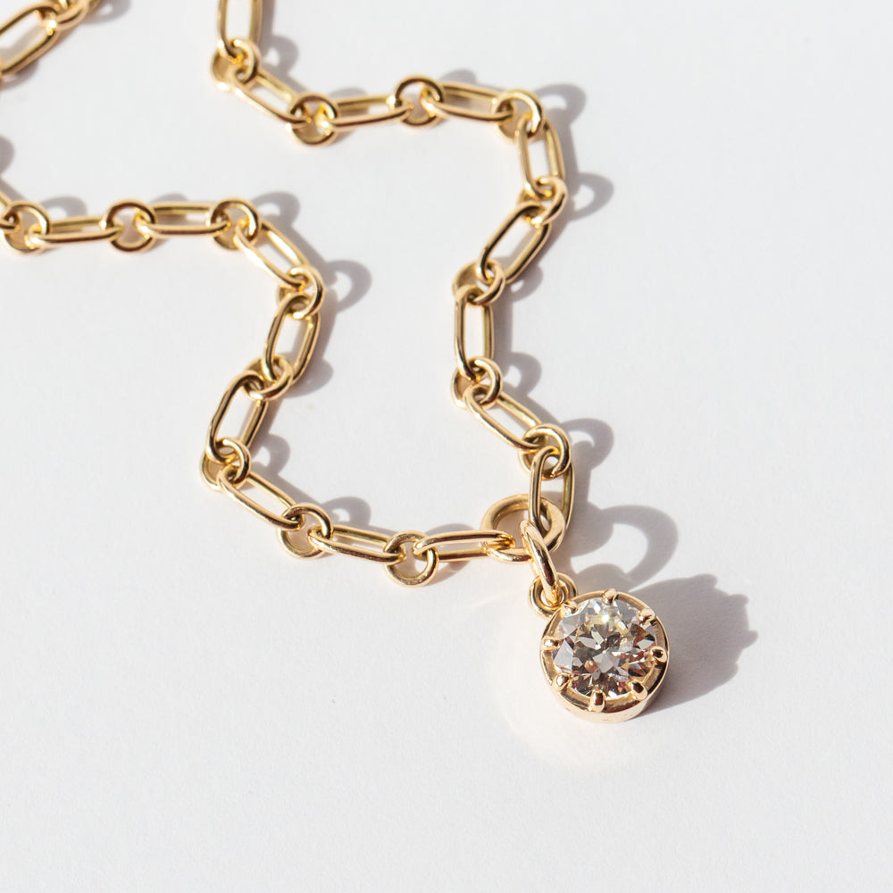 Polly Solitaire Diamond Drop Necklace