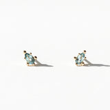 Aquamarine Teardrop Stud Earrings