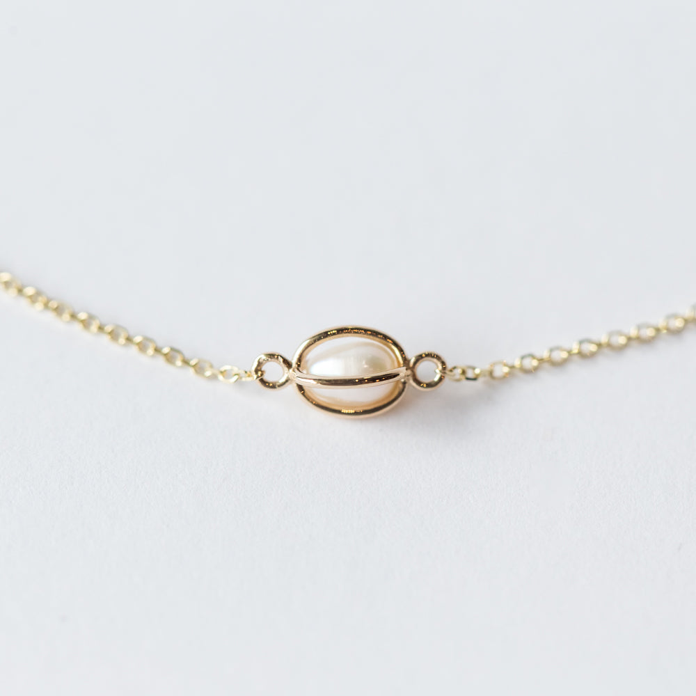 Caged Pearl Bracelet