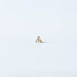 Diamond Burst Flat Back Stud Earring (Single)