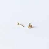 Diamond Burst Flat Back Stud Earring (Single)