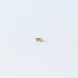 Diamond Dimple Flat Back Stud Earring (Single)