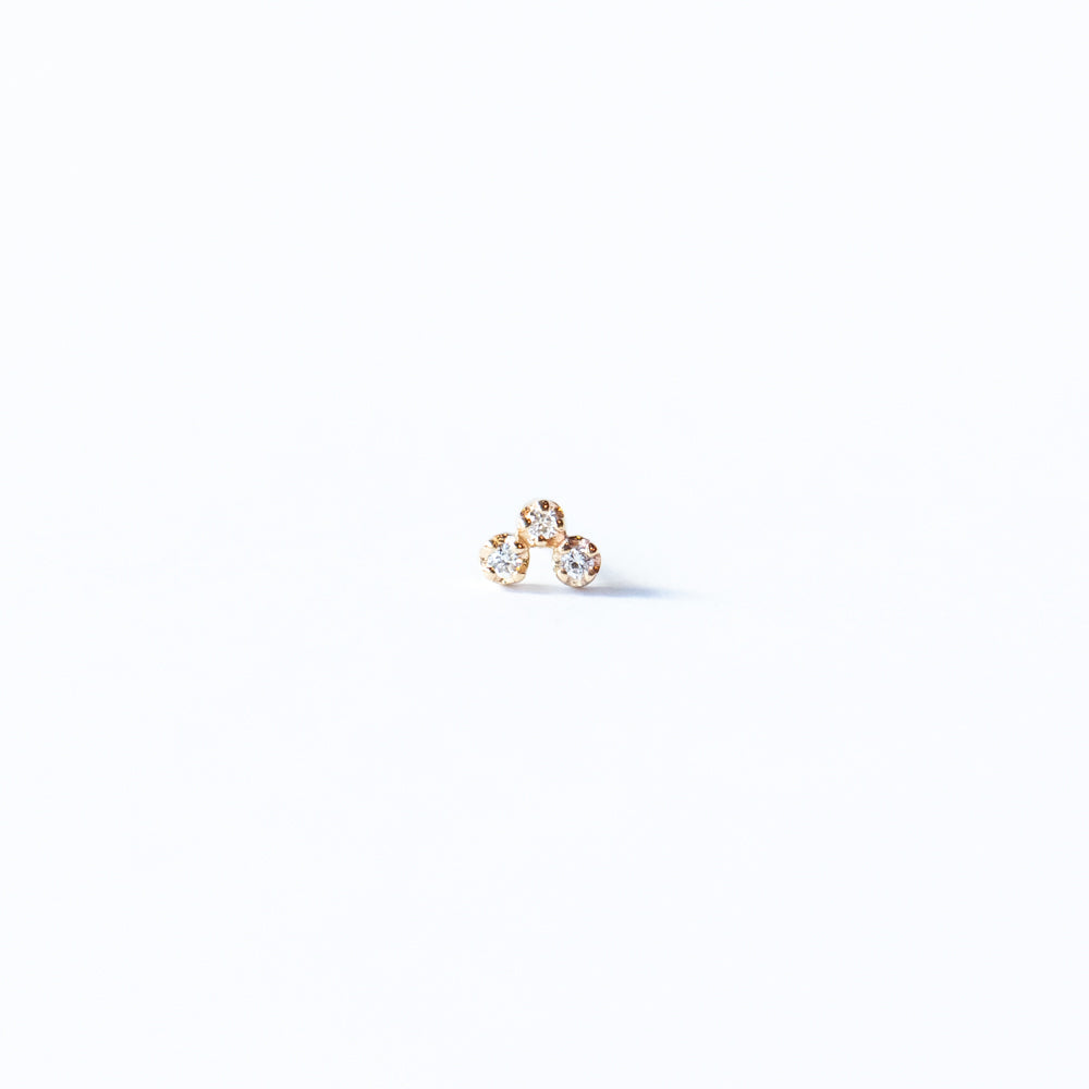 Diamond Freckle Flat Back Stud Earring (Single)