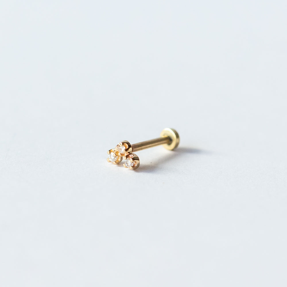 Diamond Freckle Flat Back Stud Earring (Single)
