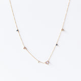 Moonstone and Diamond Linear Necklace