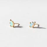 Opal Teardrop Stud Earrings