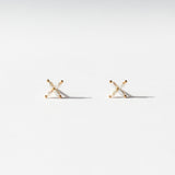 Small Pearl Clover Stitch Earrings