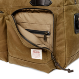 48 Hr Tin Cloth Duffle, Dark Tan and Brass