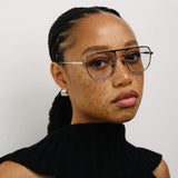 Jane Sunglasses, Silver Metal
