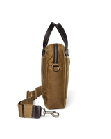 Tin Cloth Compact Briefcase, Dark Tan